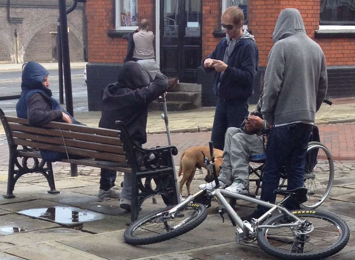 Rochester High Street is a magnet for street drinkers, vagrants and beggars