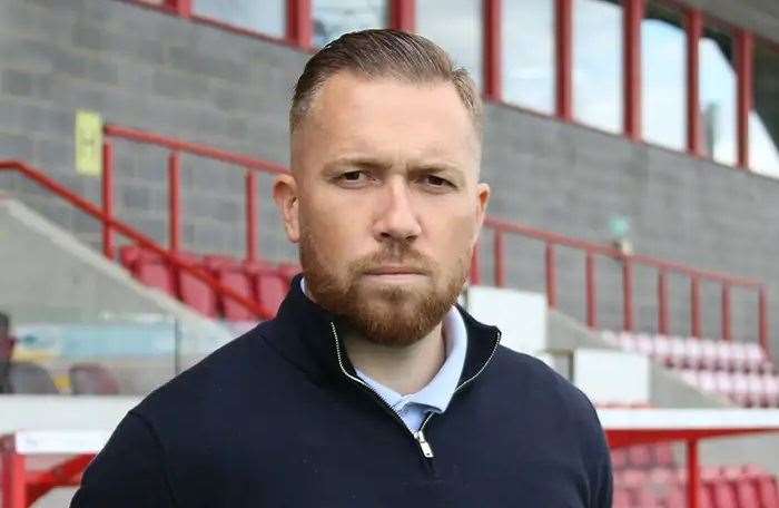 Ebbsfleet manager Harry Watling. Picture: EUFC