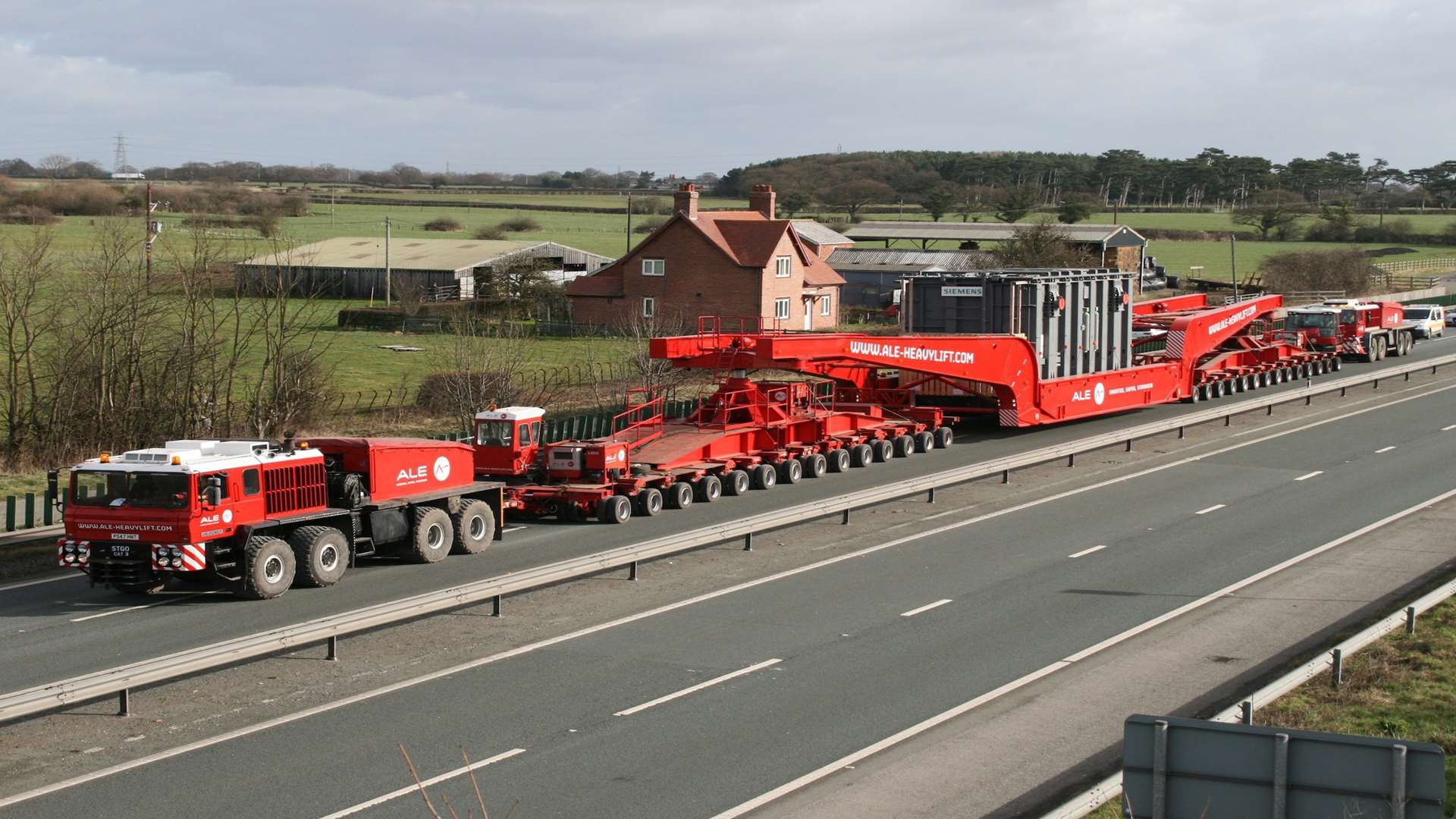 Scene from an earlier moving of a transformer. Picture courtesy of National Grid