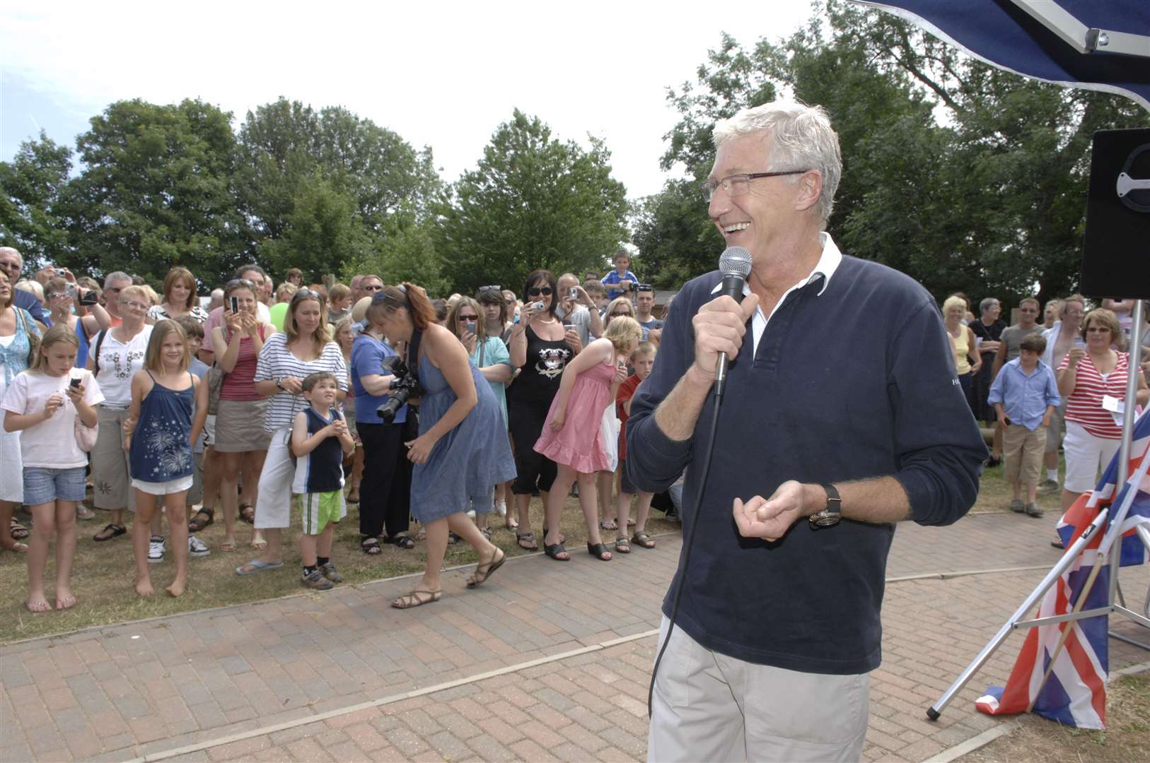 Paul O'Grady opens Aldington fete in 2009. Picture: Dave Downey