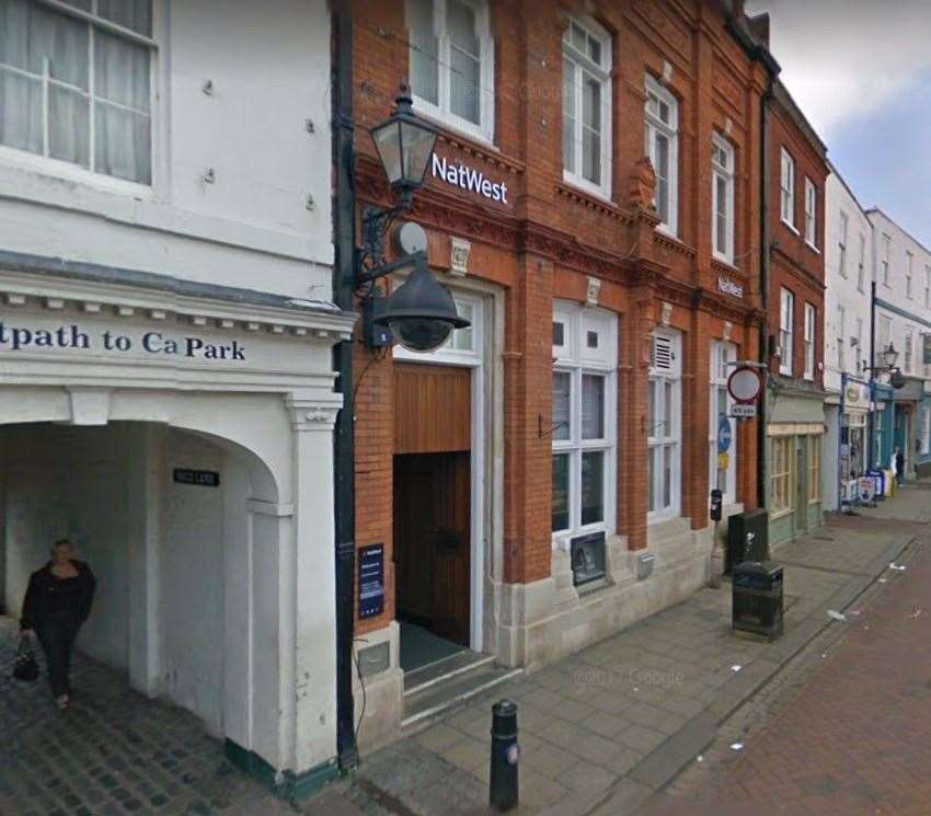 The NatWest bank in Market Place, Faversham, is set to shut this summer. Picture: Google