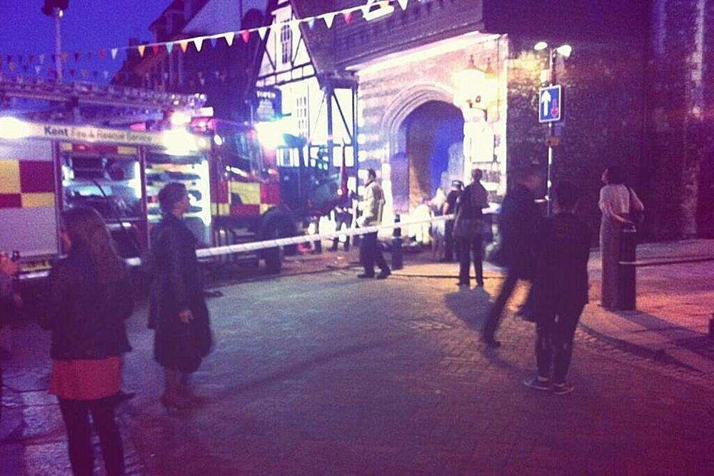 Emergency services in High Street, Rochester. Picture: Kent_999s on Twitter