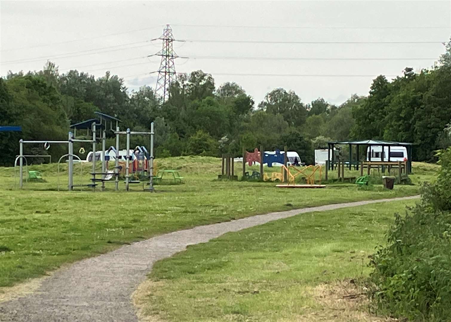 Travellers have pitched up in Nevill Park, Snodland