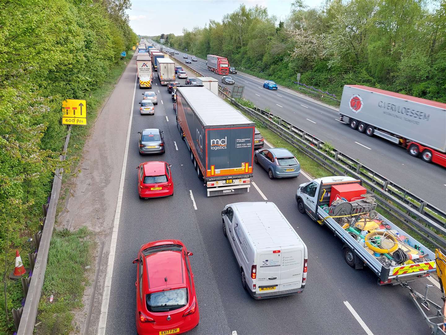 An amber warning for traffic has been issued