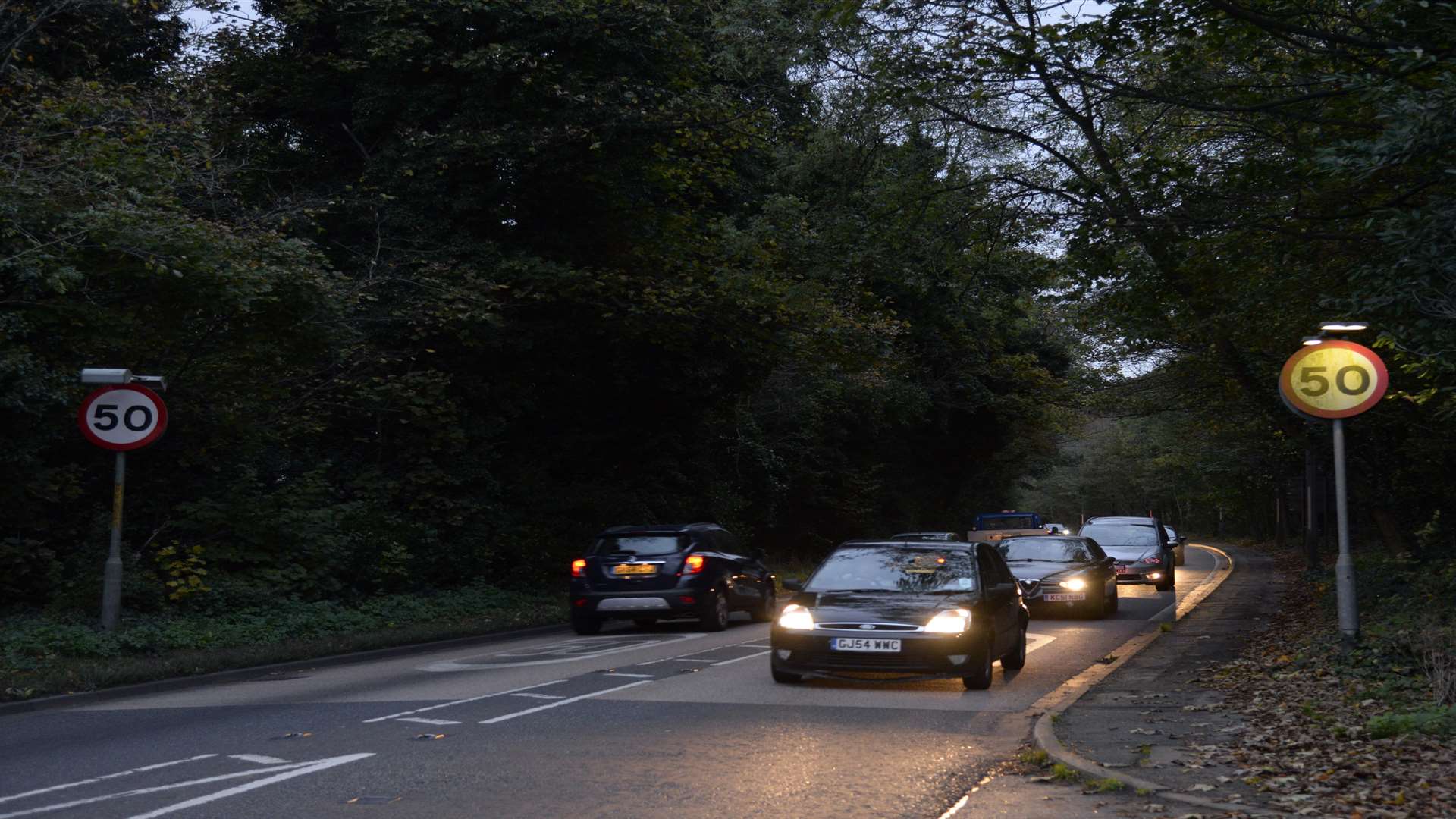 The street lights were turned off to save cash