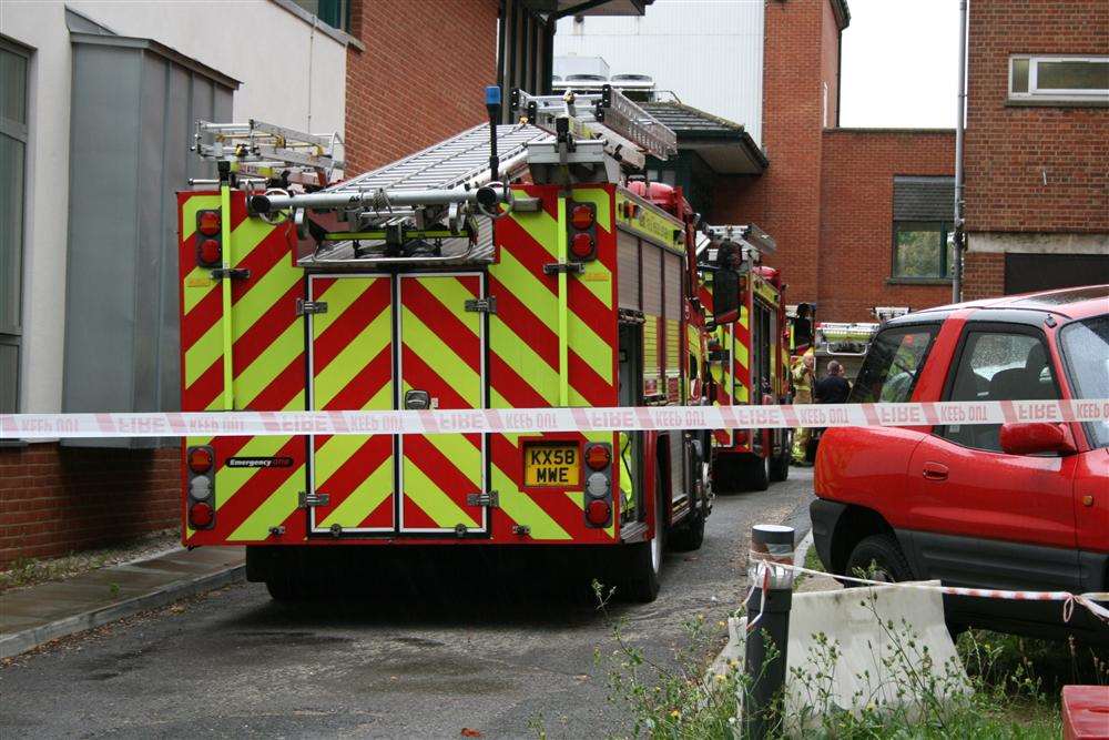 A fire engine during a call-out. Library picture