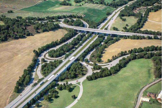 Artist's impression of the new £100 million flyover at Stockbury Roundabout at the junction with the M2 and A249 (5238633)