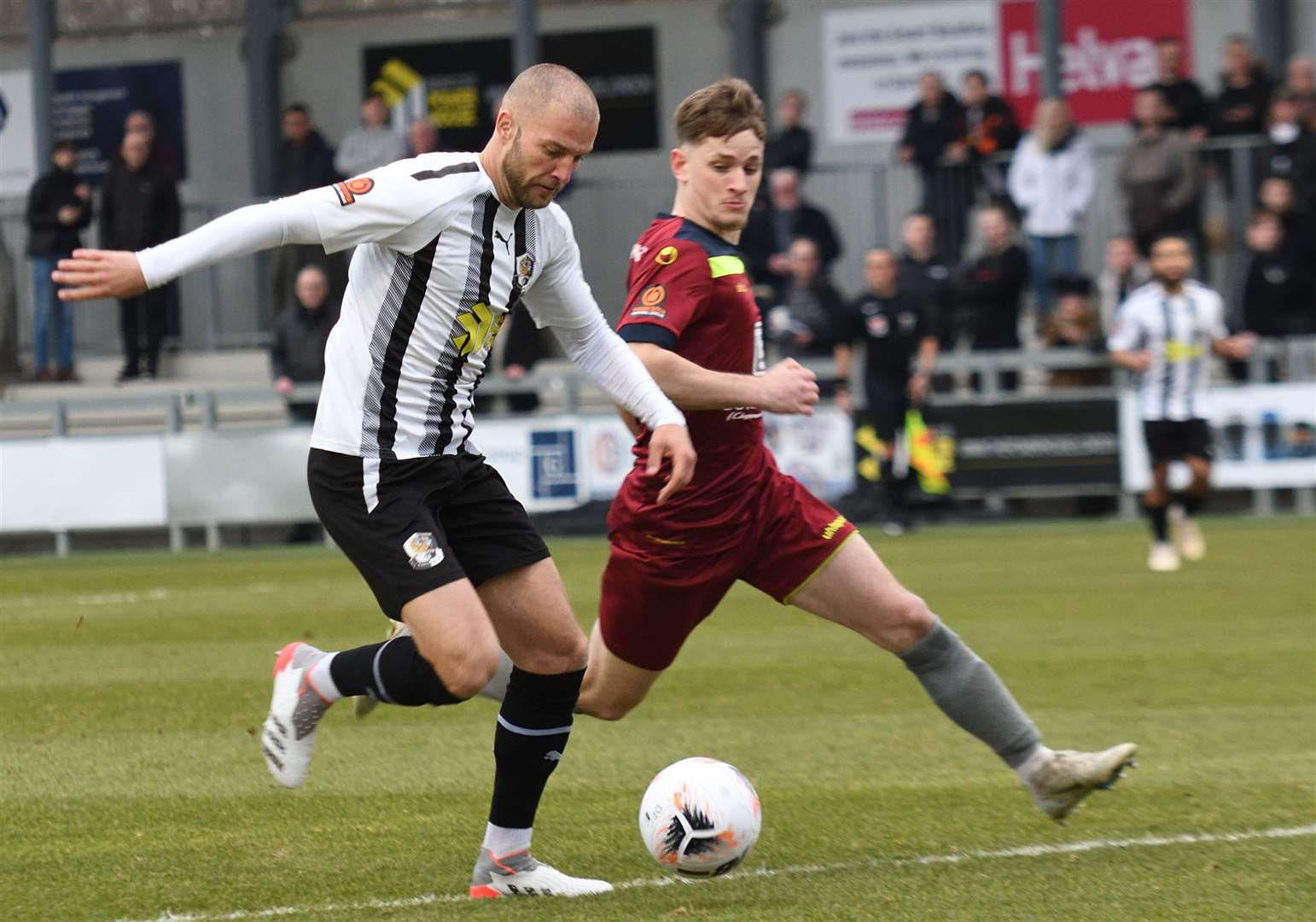 Luke Coulson scored one and made another as Darts beat Farnborough 3-1 on Saturday. Picture: Simon Hildrew