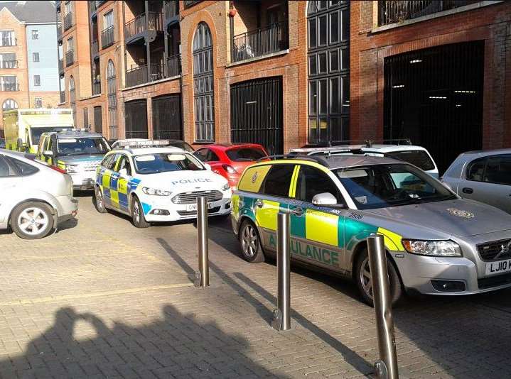 The scene at Walters Farm Road, Tonbridge. Picture: @hmsstrongbow