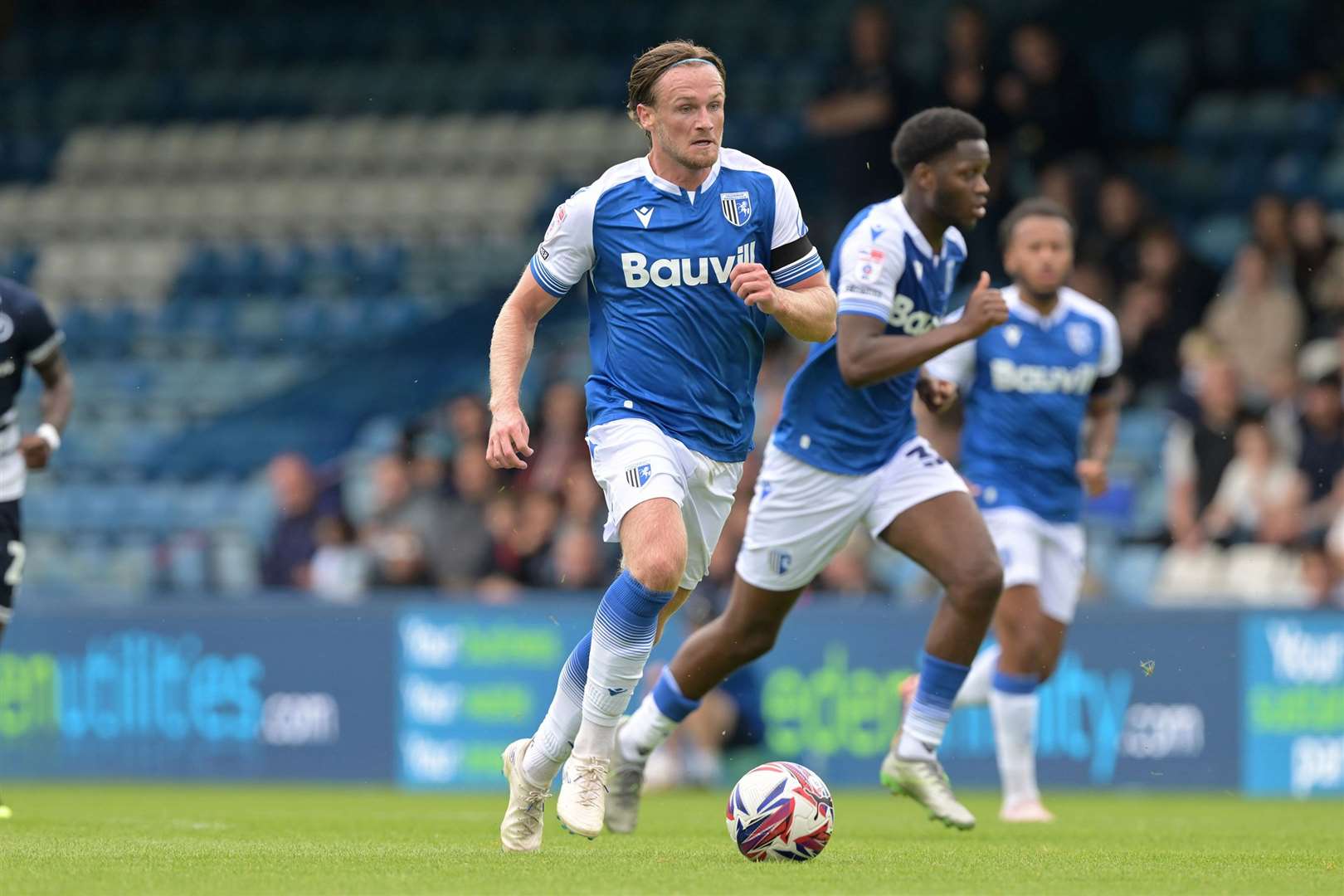 Armani Little on the ball for Gillingham in pre-season before an injury setback Picture : Keith Gillard