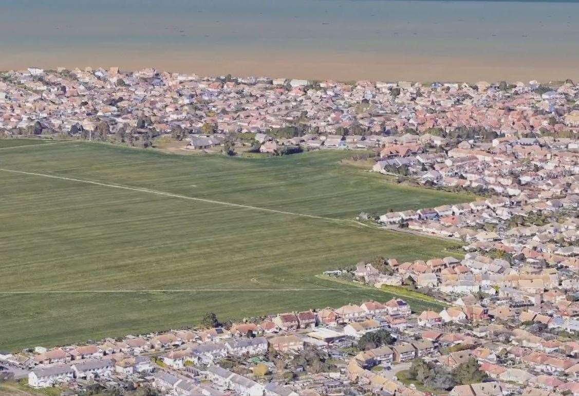 The farmland in Birchington, near Margate, that Ptarmigan wants to build 1,600 new homes on. Picture: Google