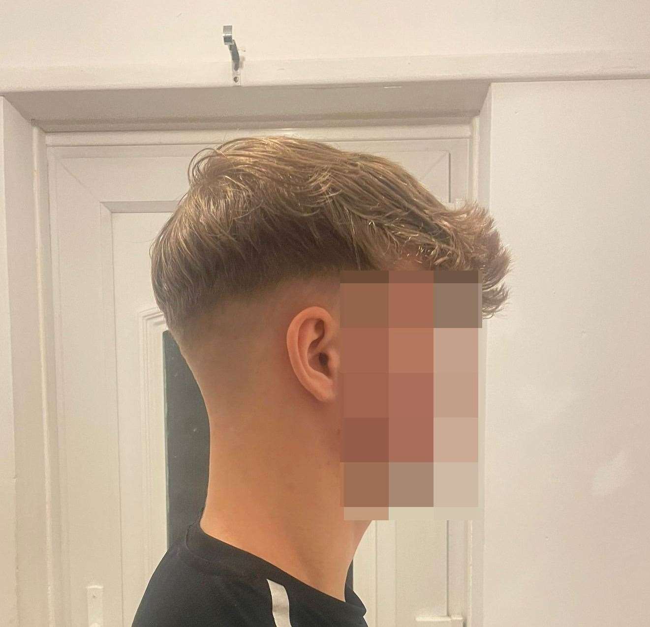 Strood Academy pupil Liam Farmer was put into the school's behavioural unit because his haircut broke uniform guidelines. Picture: Barry Sandman