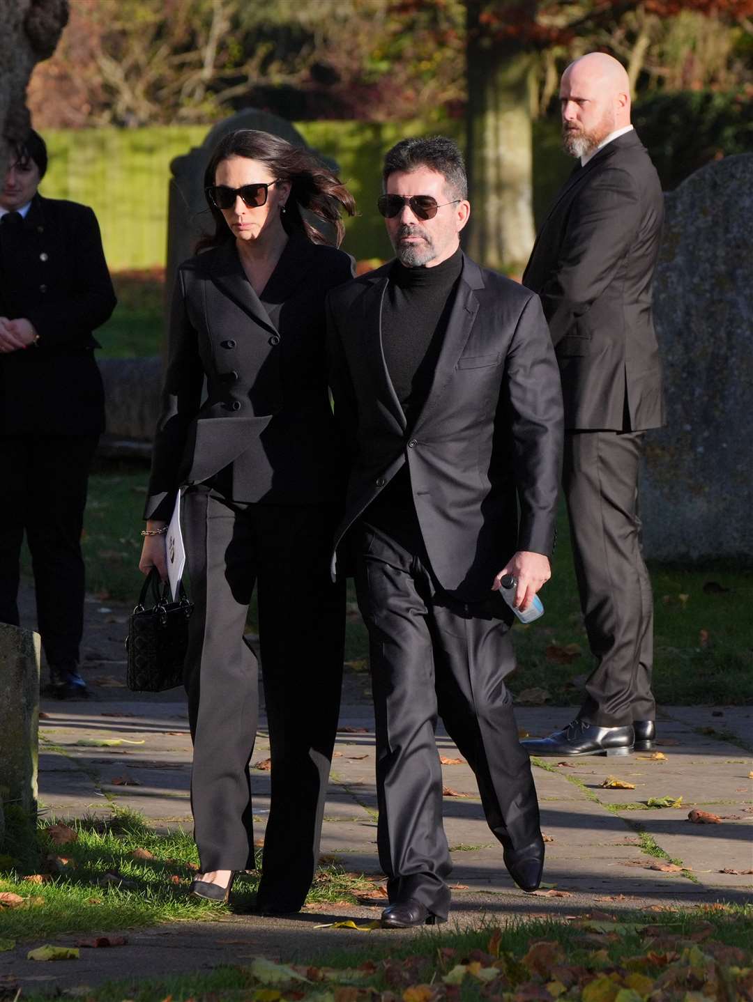 Simon Cowell and Lauren Silverman after the funeral service of One Direction singer Liam Payne (Jonathan Brady/PA)