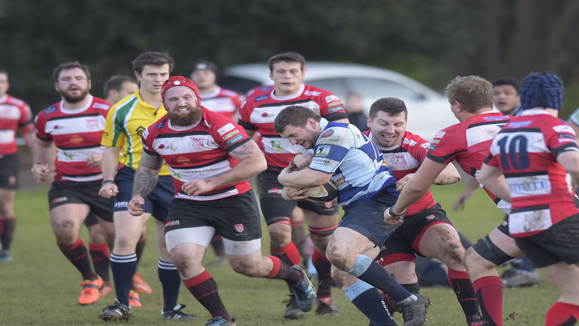 Dover (blue) on the attack against Maidstone in London 1 South this season. Picture: Tony Flashman