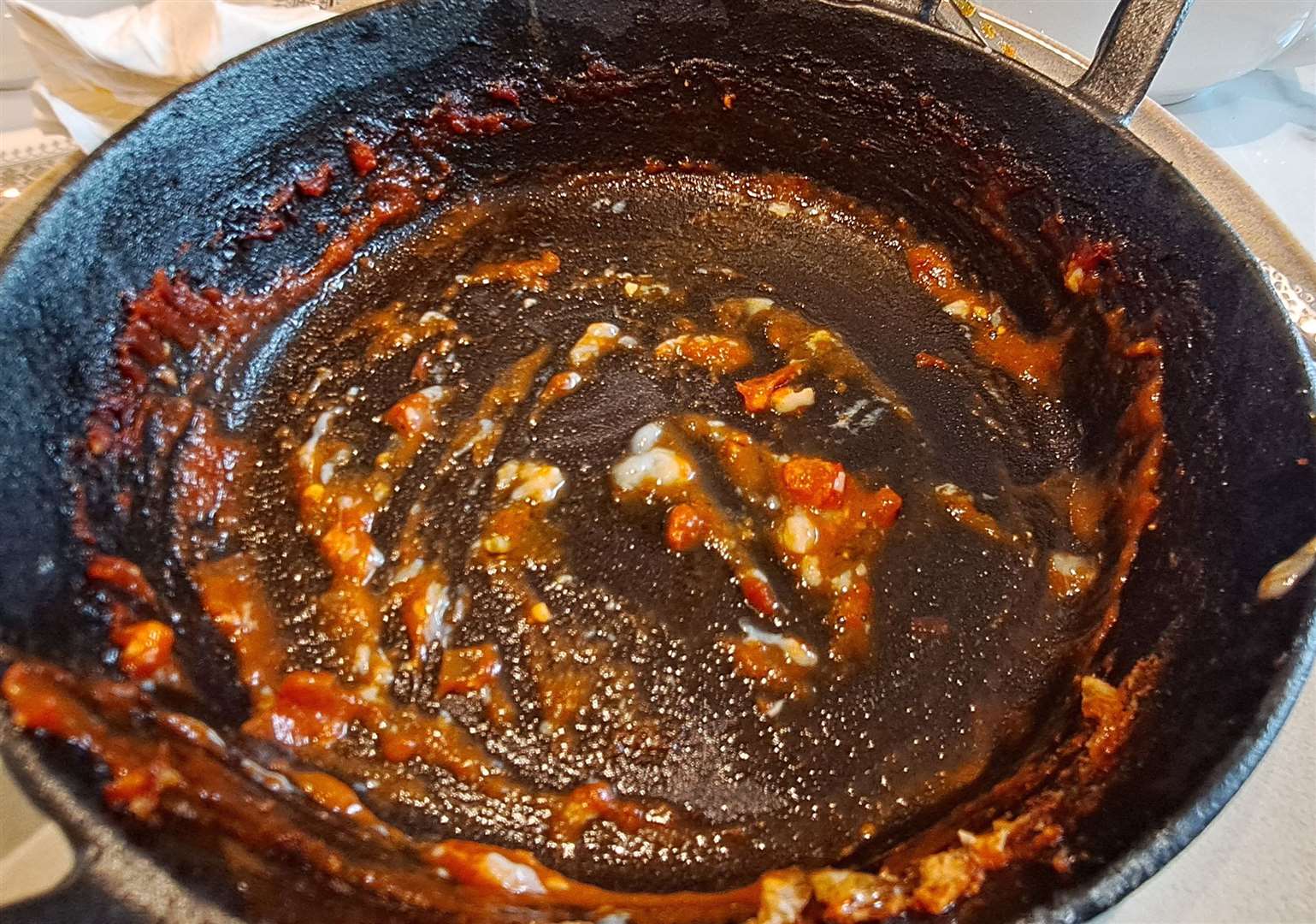 All that was left of the Shakshuka baked eggs