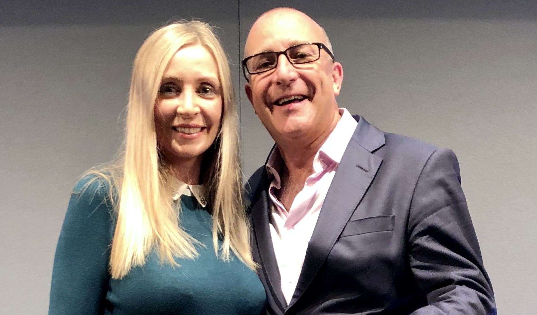 Rebecca Kemp with hypnotherapist Paul McKenna