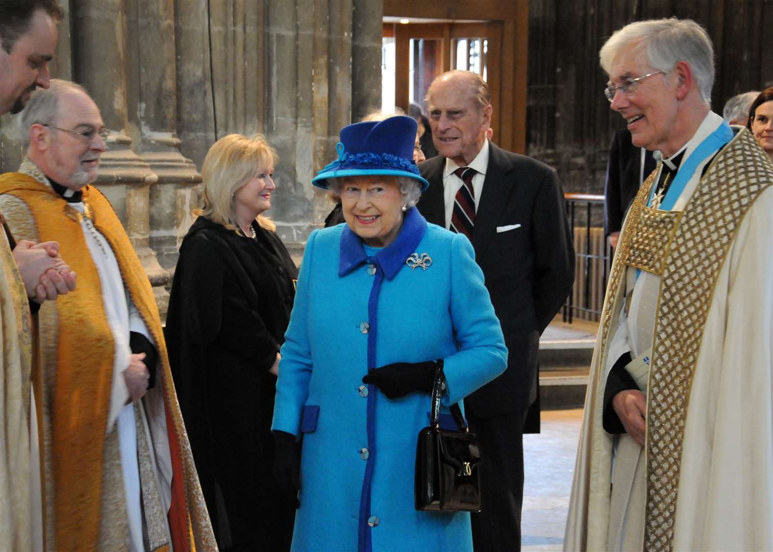 The late Queen and Duke of Edinburgh visited Canterbury Cathedral in 2015 to unveil two sculptures of themselves. Picture: Ian Scammell