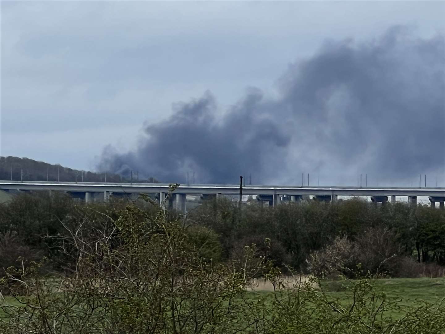 Michael Stevens took the photo from close to the Medway Bridge