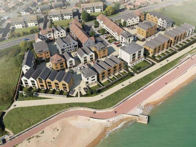 Eighty-five homes are planned as part of The Sands development, as this artist’s impression shows