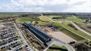 Kent Mining Museum and the new Visitor Centre at Betteshanger Park pictured from above. Picture: Tom Webb