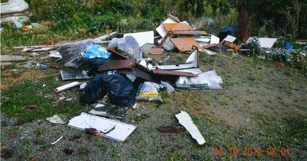 The dumped items at Dolphin Passage, Dover. Picture: Dover District Council