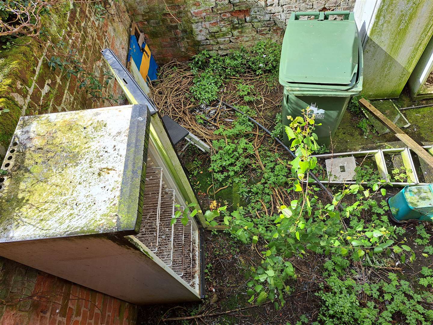 The former occupiers, who ran the Raj Venue Indian takeaway, left the rear courtyard a mess