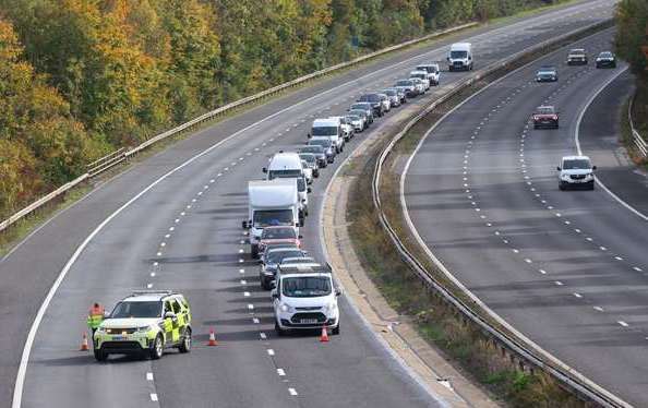 Two women died after a collision on the M20 near West Kingsdown in October 2022. Pictures: UKNIP