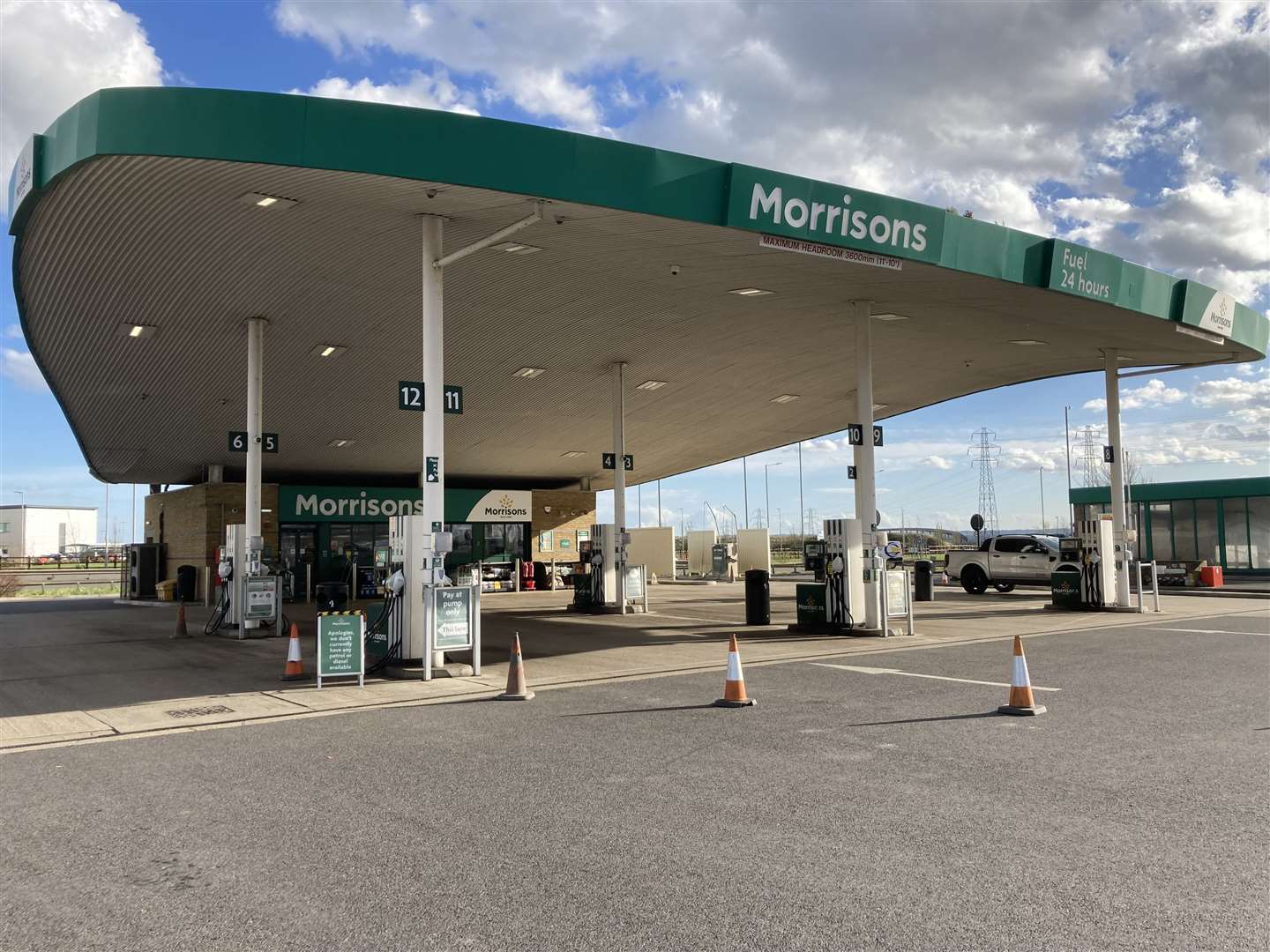 Closed: Morrisons petrol station at Neats Court, Queenborough