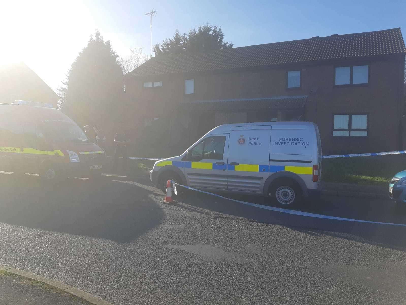 The body was found at The Vineries estate, Gillingham