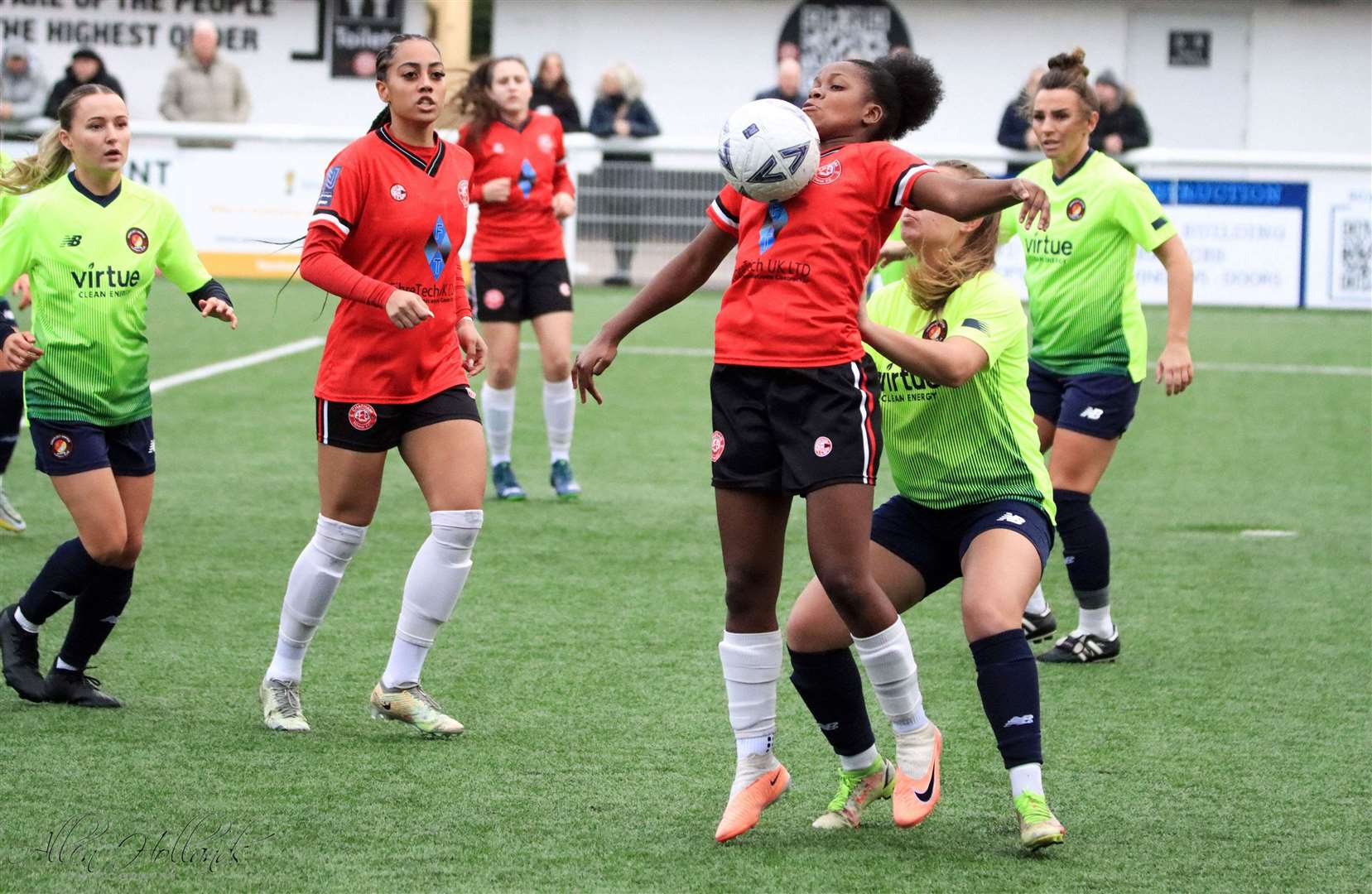 Chie Madamombe in action for Chatham Town against Ebbsfleet Picture: Allen Hollands