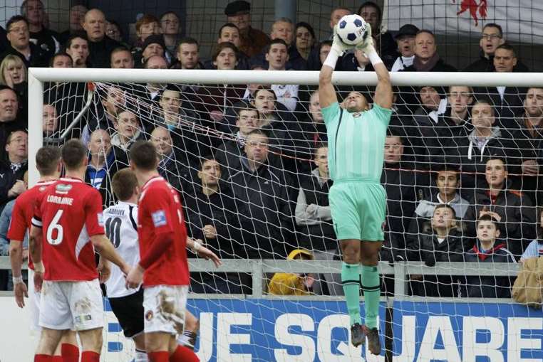 Ebbsfleet United goalkeeper Preston Edwards