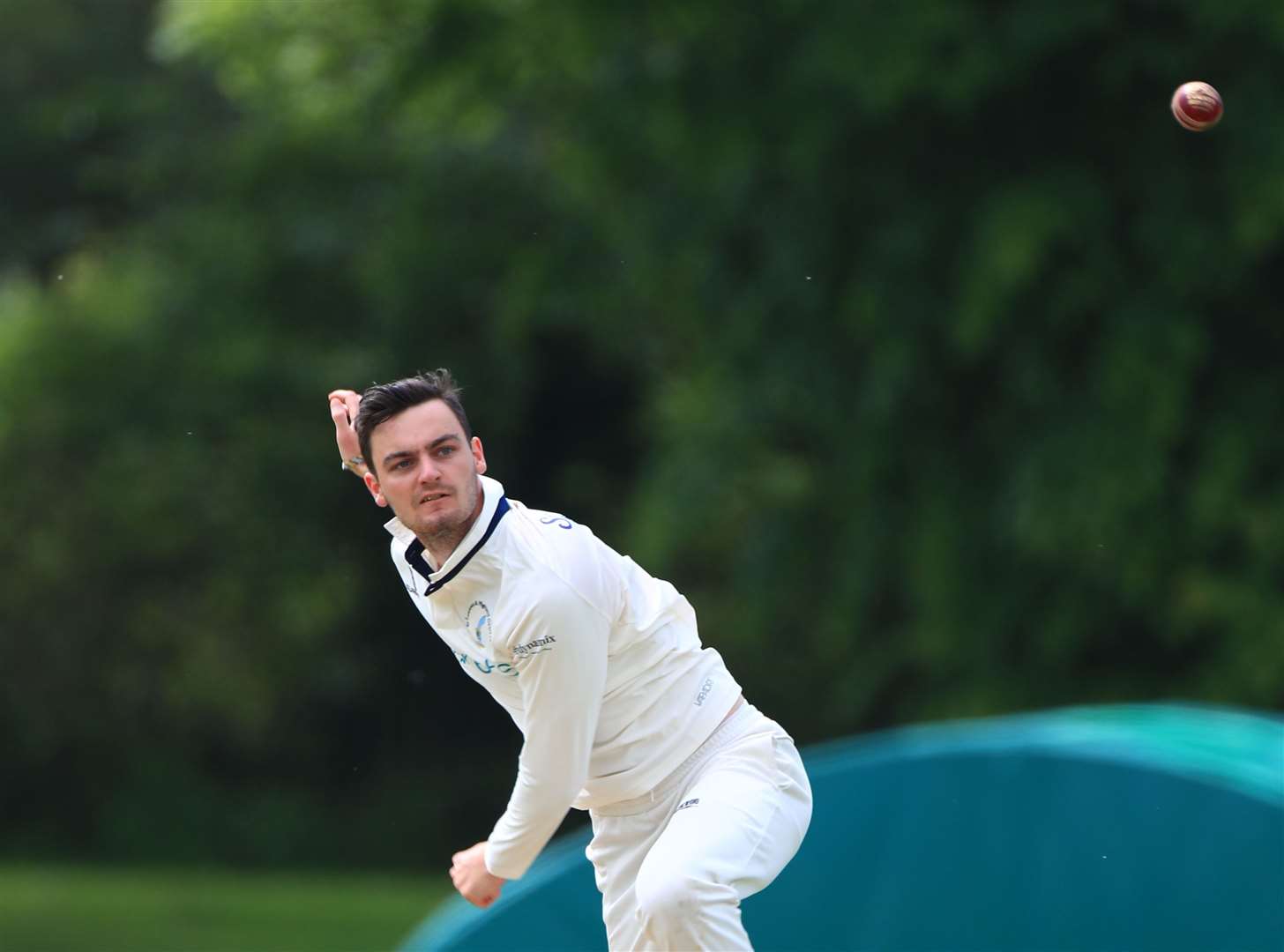 Thomas Copestake bowling for St Lawrence & Highland Court. Picture: Gary Restall