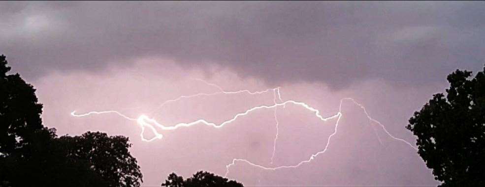 The early morning storm over Bethersden. Picture: Simon Bates