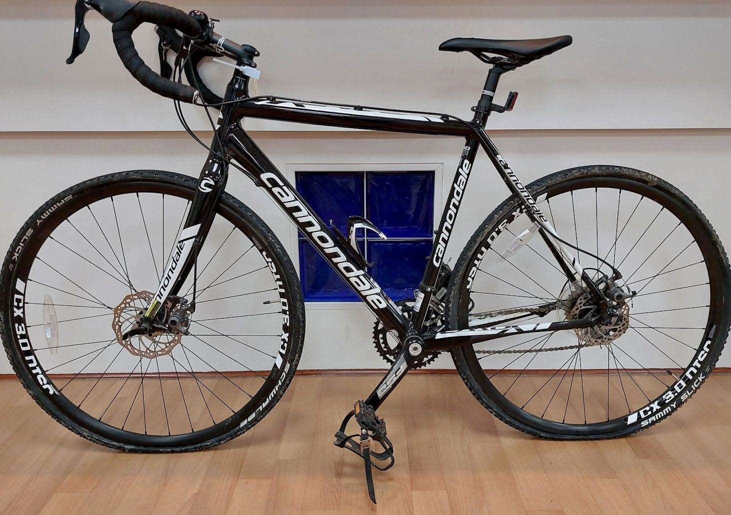 A black Cannondale bike was recovered from an outbuilding in Morewood Close, Sevenoaks. Photo: Kent Police