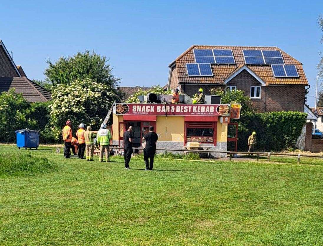 Fire at Snack Bar and Best Kebab in Walderslade Road, Walderslade