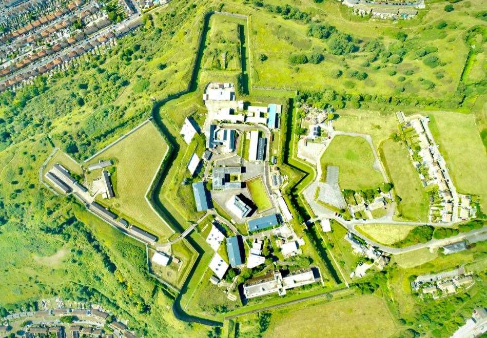 Aerial view of The Citadel in Dover, where £100m will be invested. Picture: David de Min