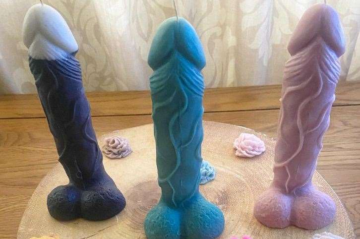 Some of Sandra Samuels-Allen's penis candles. Picture: Sandra Samuels-Allen