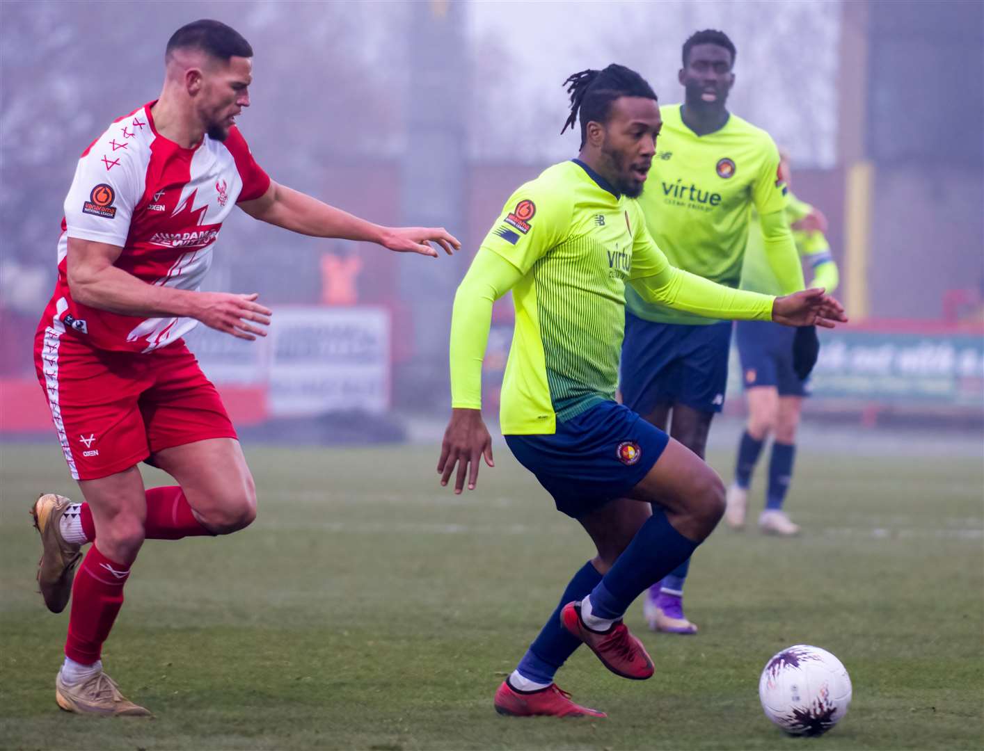 Dominic Poleon is Ebbsfleet’s top scorer this term. Picture: Ed Miller/EUFC