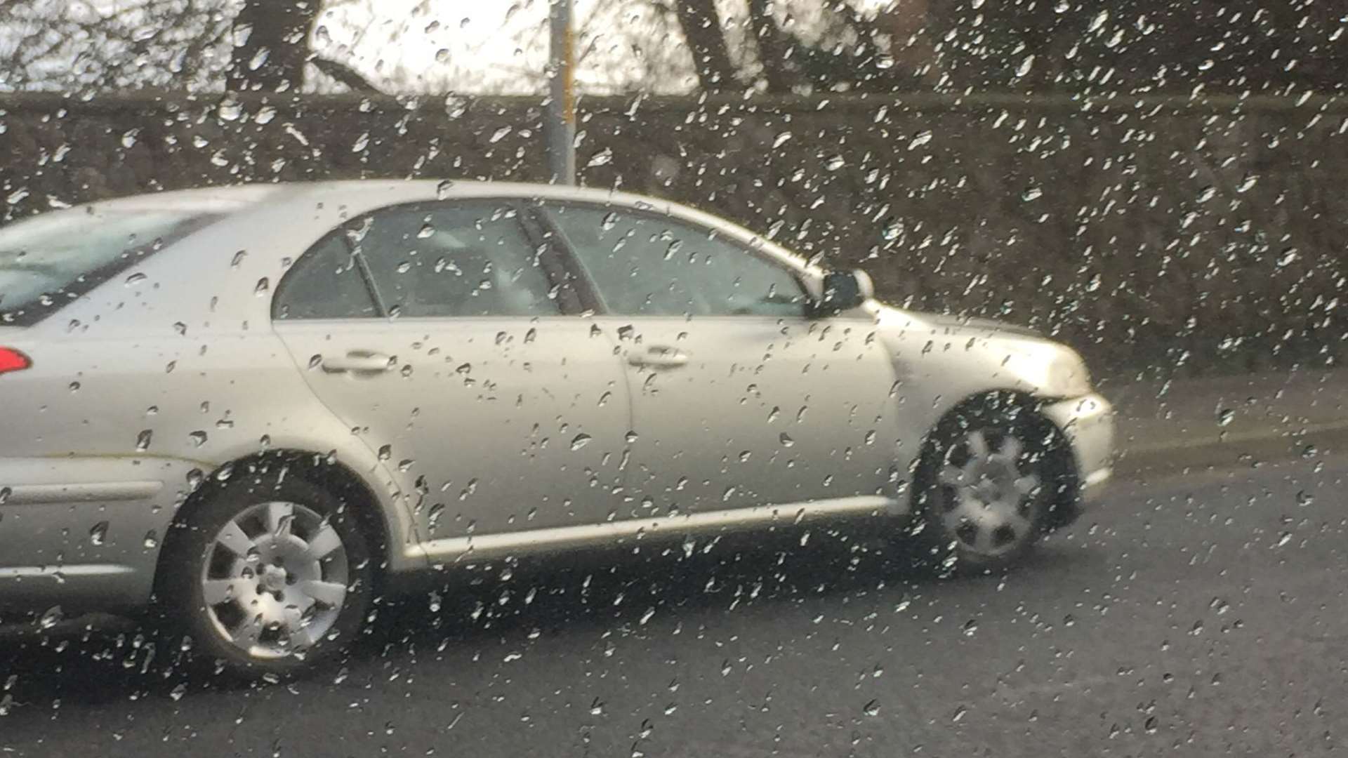 Toyota which has been left damaged following the crash. Picture: Steve Salter