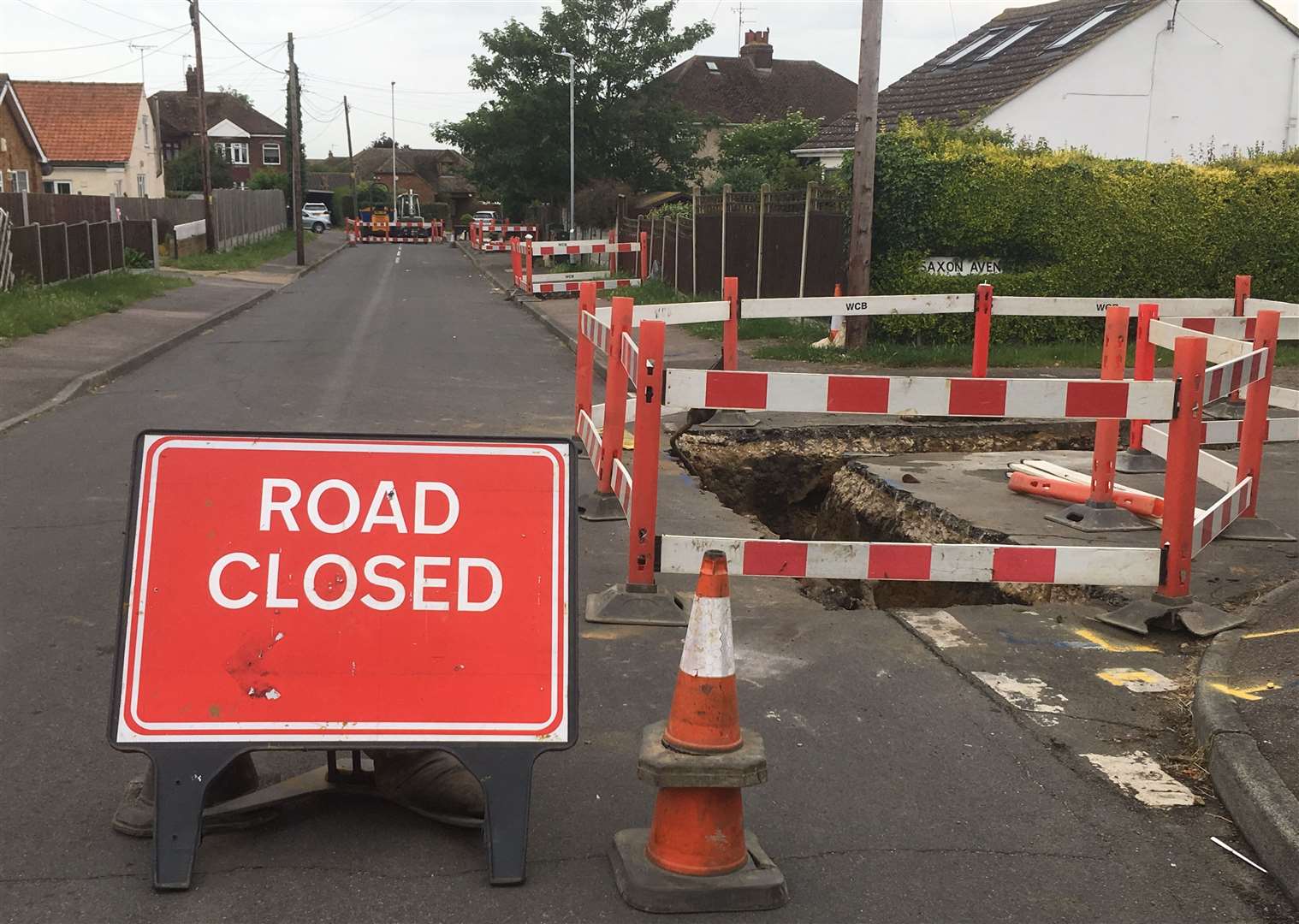 Roadworks at Glenwood Drive in Minster