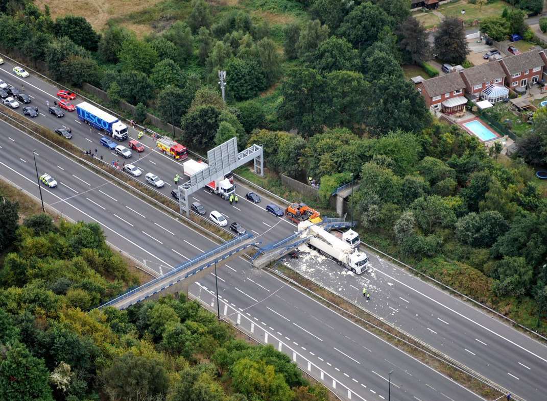 An aerial view of the scene. Picture: NPAS Redhill