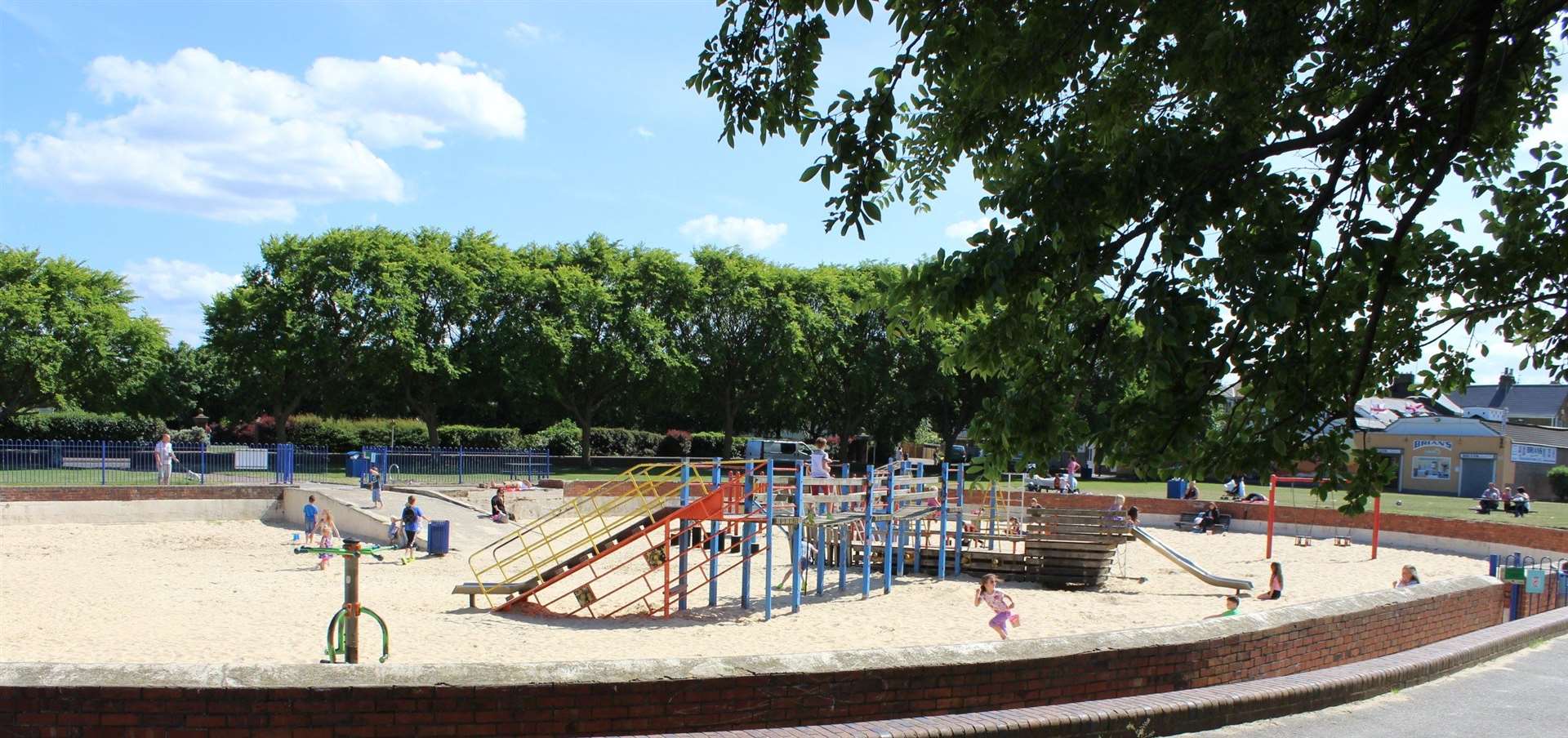 The children's sandpit at Beachfields, Sheerness