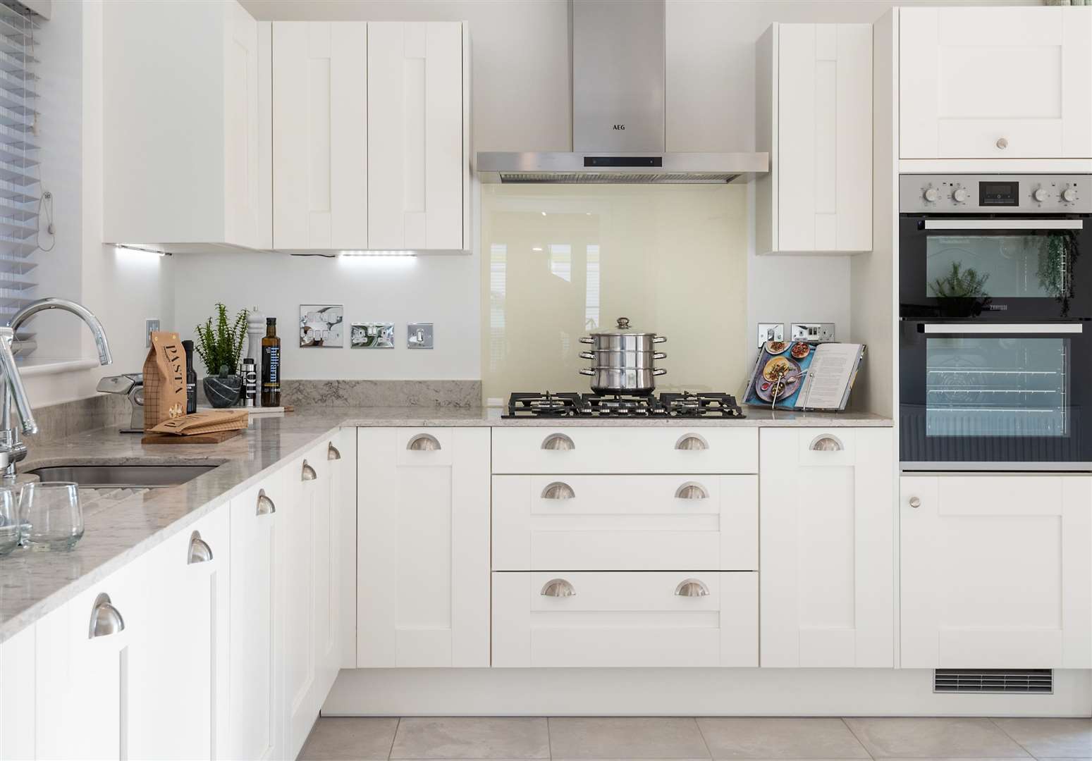 A sleek kitchen at Evabourne