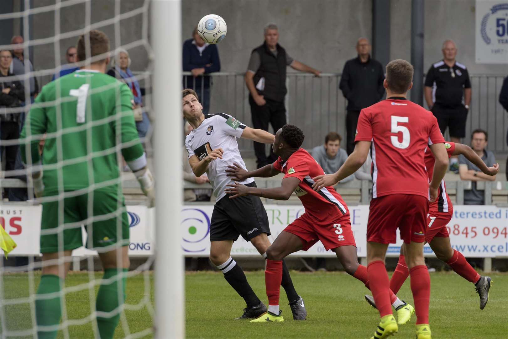 Charlie Sheringham keeps his eye on the ball against Eastbourne Picture: Andy Payton