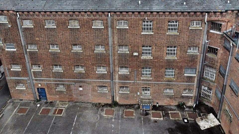 Aerial shots of Canterbury Prison taken in May 2021. Picture: Steven Rees