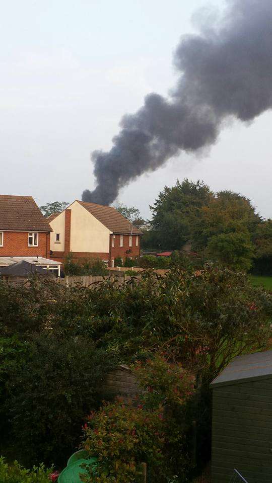 Smoke from Sandwich Industrial Estate