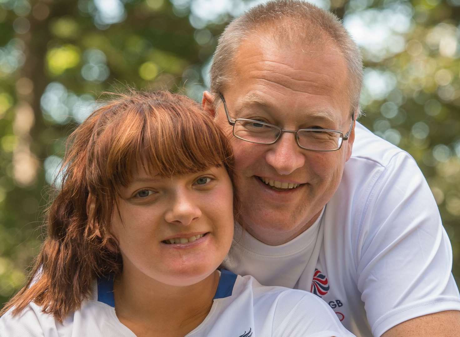 Abbie with proud dad Mark Hunnisett