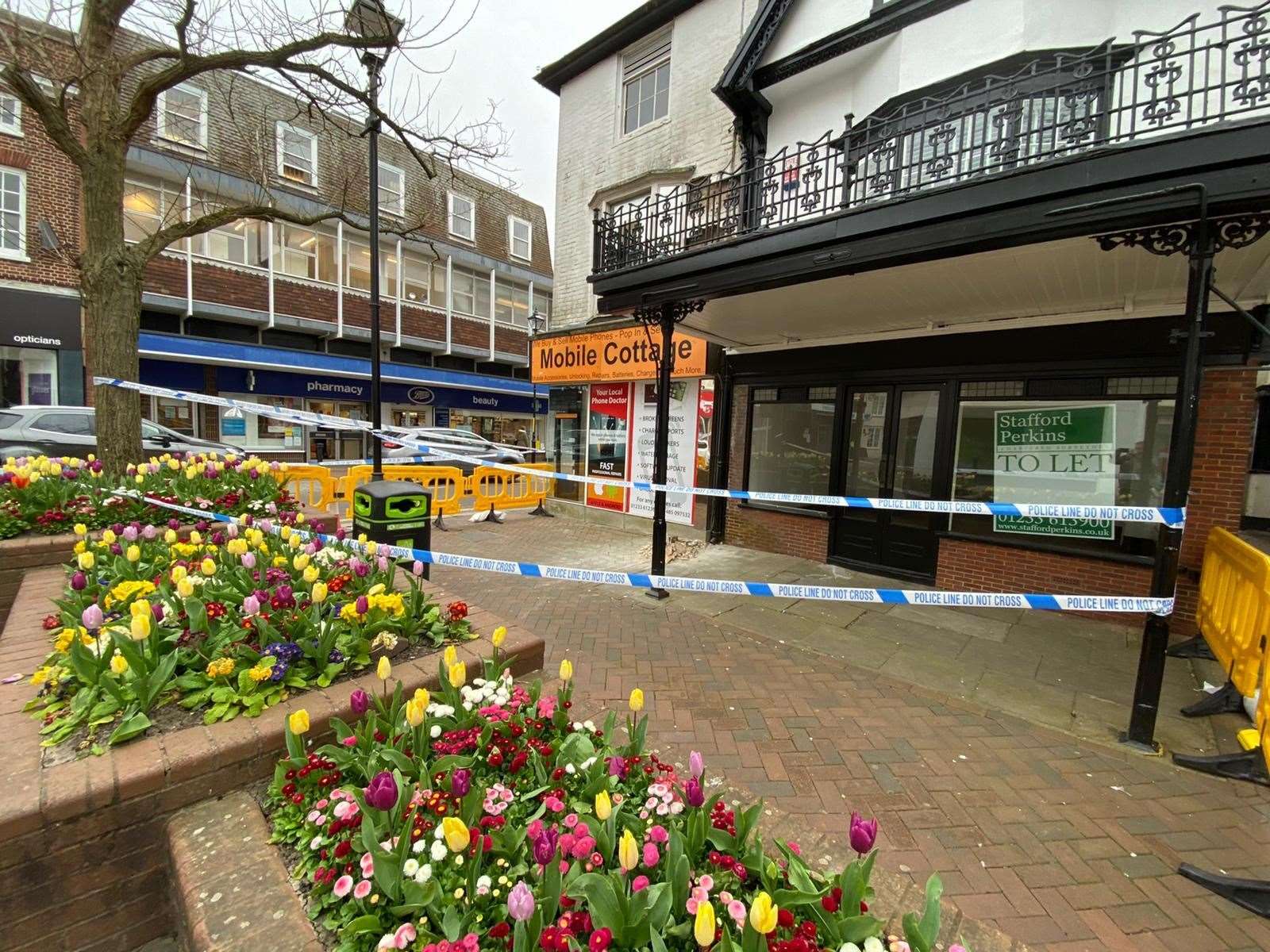 A wide cordon has been set up. Pictures: Barry Goodwin