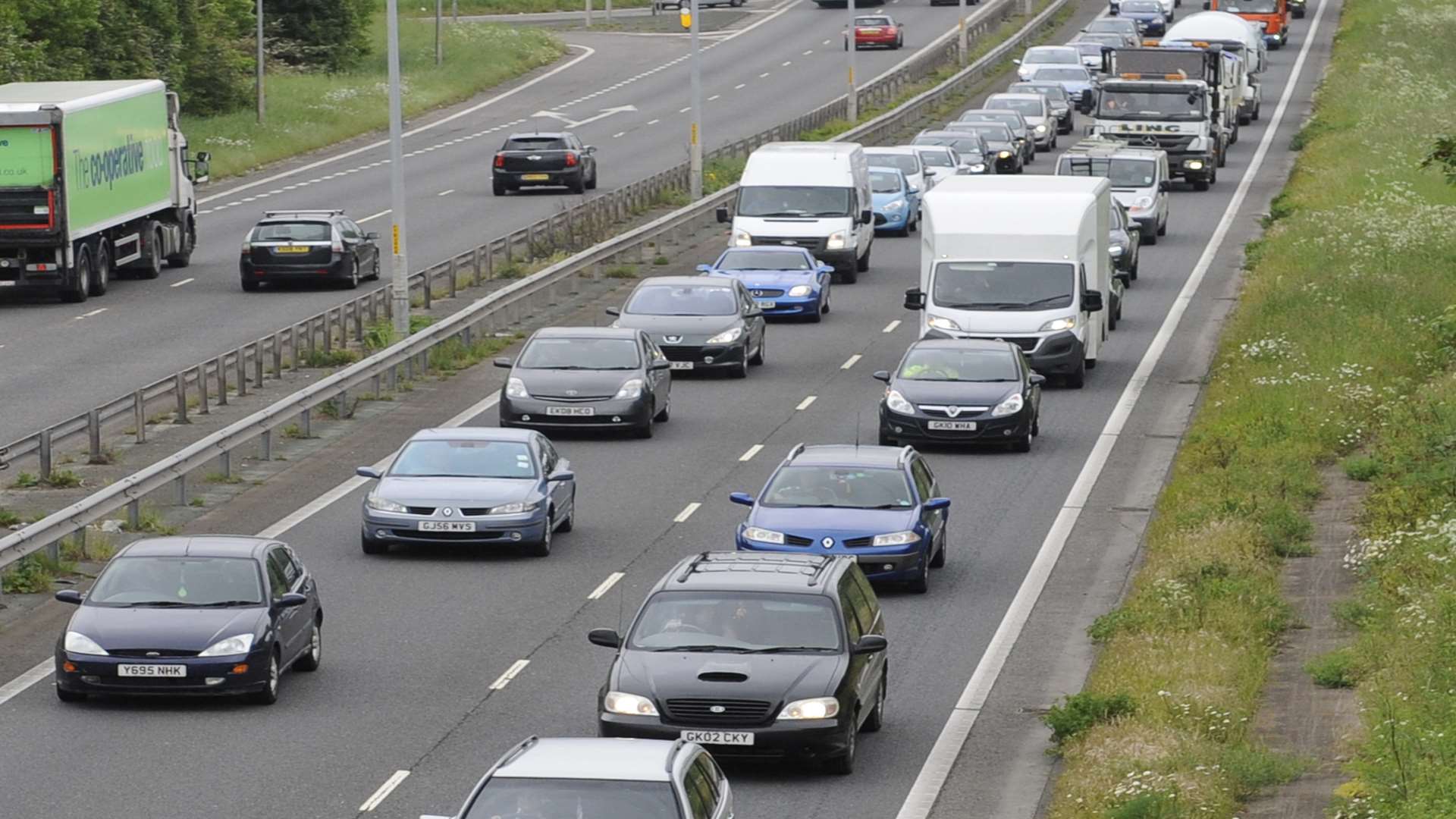 The Thanet Way is closed coastbound. Stock pic