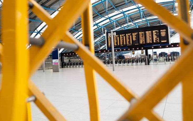 Commuters faced a headache due to strike action which saw much of Kent’s train services grind to a halt. Picture: James Manning/PA